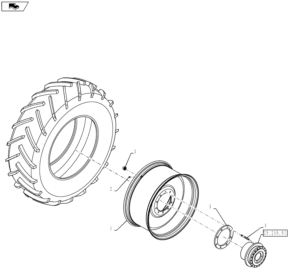 Схема запчастей Case IH 4430 - (44.100.03) - WHEELS (44) - WHEELS