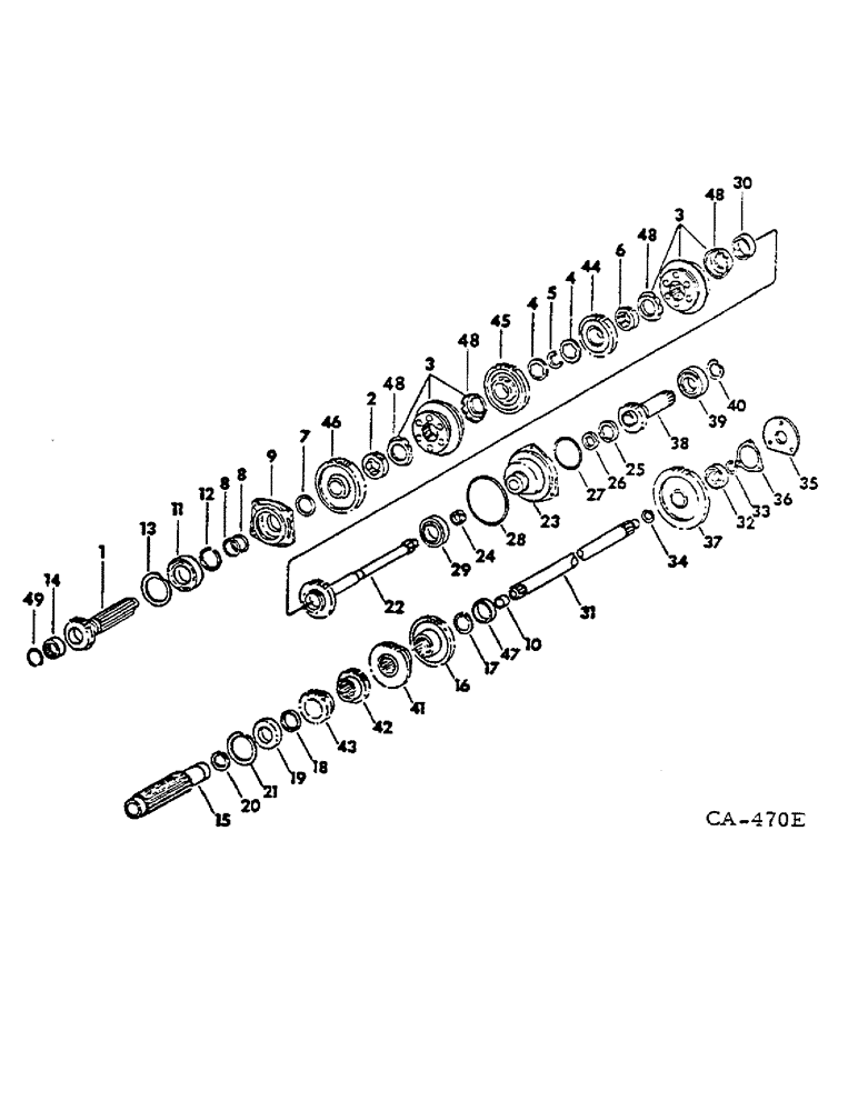 Схема запчастей Case IH 674 - (07-01) - DRIVE TRAIN, SPEED TRANSMISSION, IN CLUTCH HOUSING (04) - Drive Train