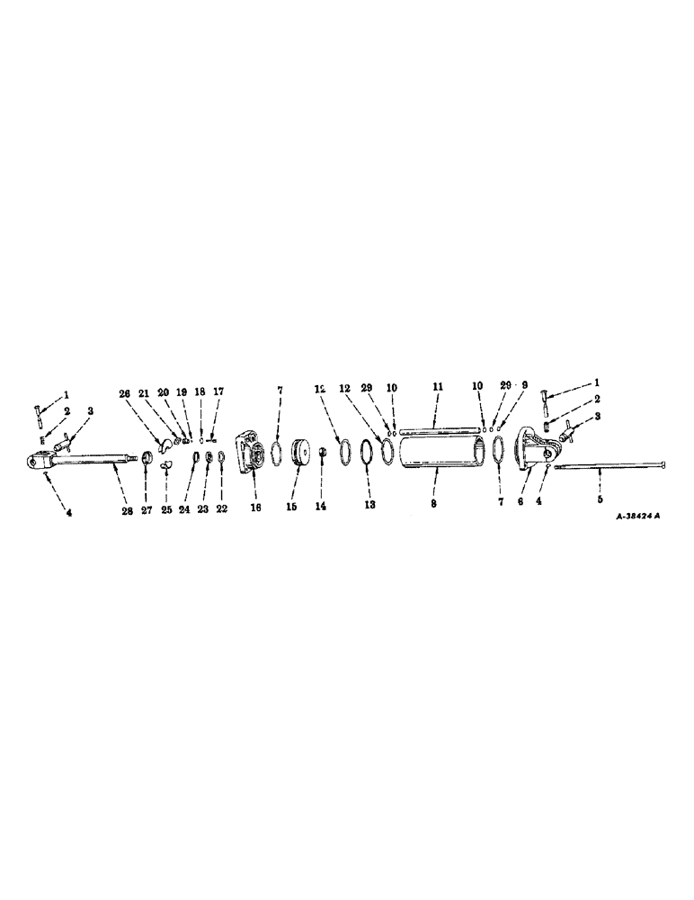 Схема запчастей Case IH FARMALL MD - (297) - HYDRAULIC SYSTEM, HYDRAULIC CYLINDER (07) - HYDRAULIC SYSTEM