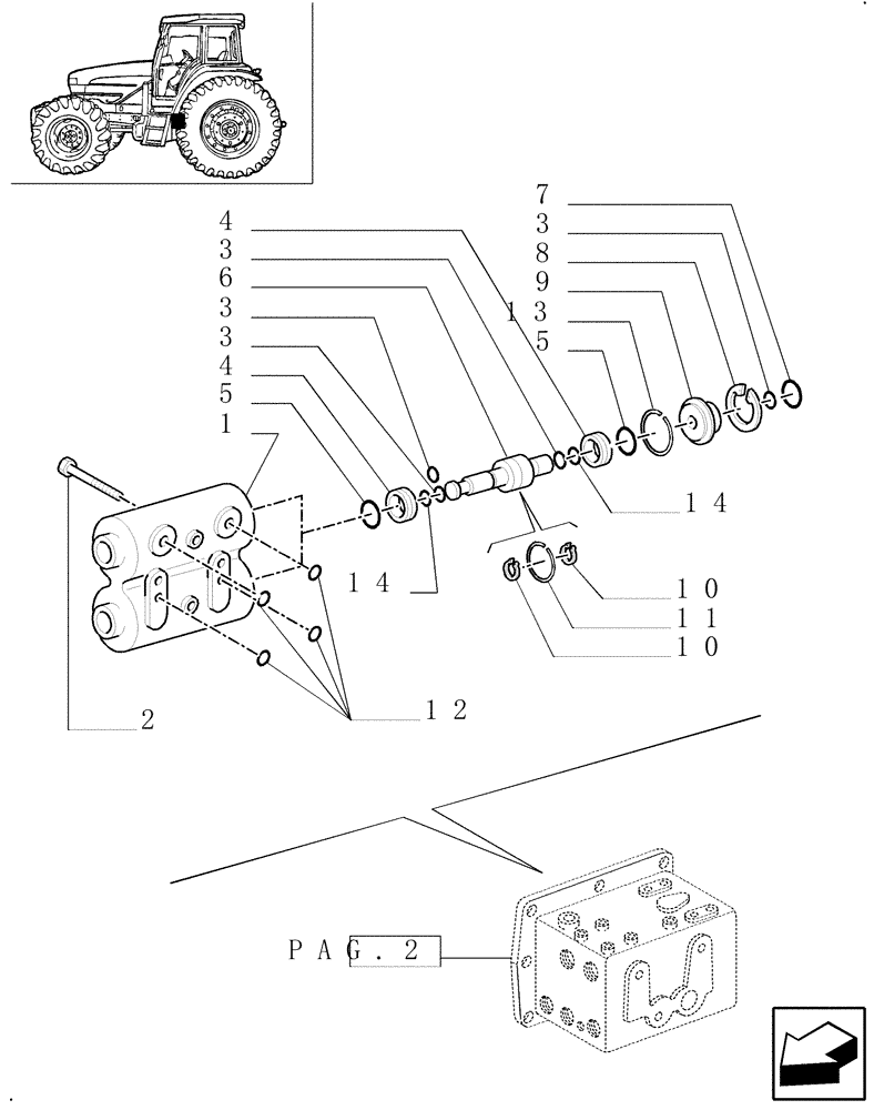 Схема запчастей Case IH MXM140 - (1.32.2[04]) - CENTRAL REDUCTION GEAR CONTROLS (03) - TRANSMISSION