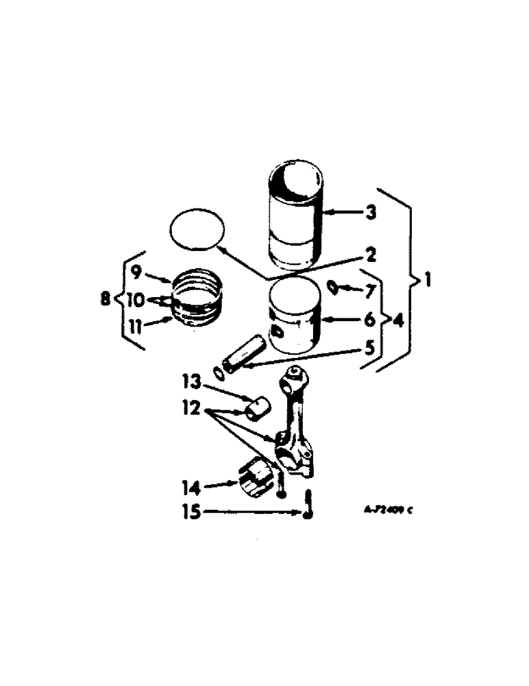 Схема запчастей Case IH BC-144 - (H-05) - CONNECTING RODS, SLEEVES AND PISTONS 