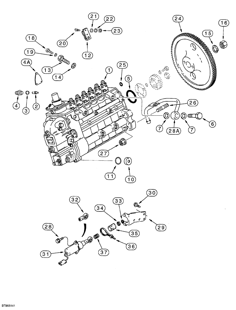 Схема запчастей Case IH 6831T - (03-012) - FUEL INJECTION PUMP AND DRIVE, 6T-830 EMISSIONS CERTIFIED ENGINE 