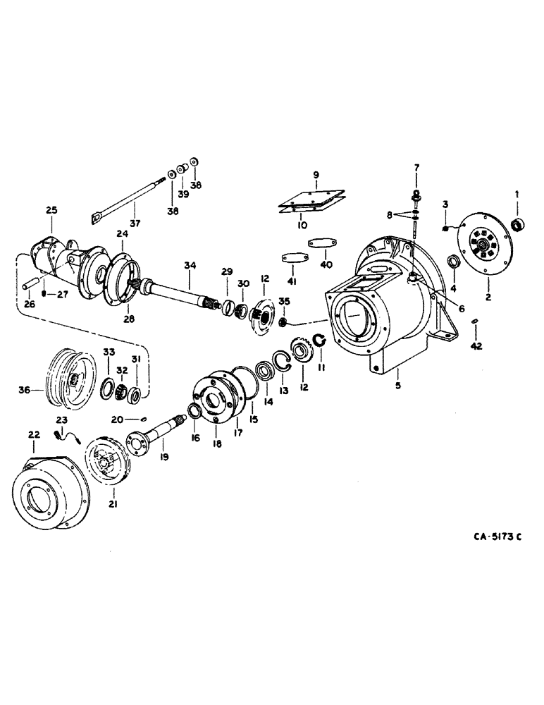 Схема запчастей Case IH 1420 - (07-15) - DRIVE TRAIN, POWER TAKE OFF DRIVE Drive Train