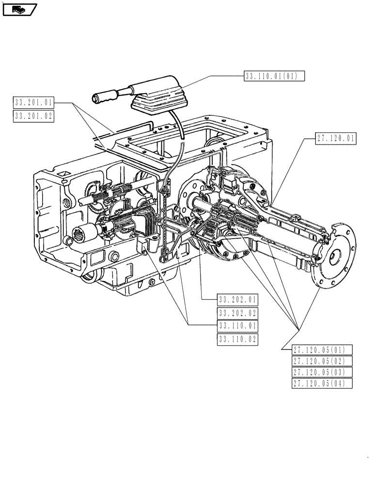 Схема запчастей Case IH MAGNUM 225 - (00.000.27) - PICTORIAL INDEX - REAR DRIVE AXLE (00) - GENERAL & PICTORIAL INDEX
