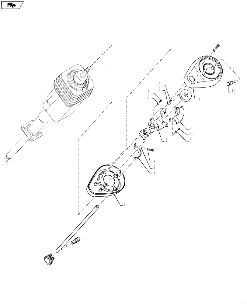 Схема запчастей Case IH 3230 - (55.408.01) - POD ASSEMBLY, SELF CANCEL TURN (55) - ELECTRICAL SYSTEMS