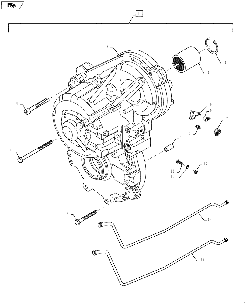 Схема запчастей Case IH QUADTRAC 600 - (88.035.10) - DIA KIT - AUXILIARY PUMP DRIVE (88) - ACCESSORIES