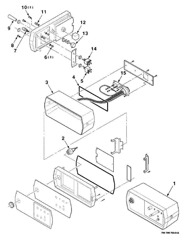 Схема запчастей Case IH 8480 - (4-04) - CONSOLE CONTROL BOX ASSEMBLY, 700709723 CONSOLE CONTROL BOX ASSEMBLY COMPLETE (06) - ELECTRICAL