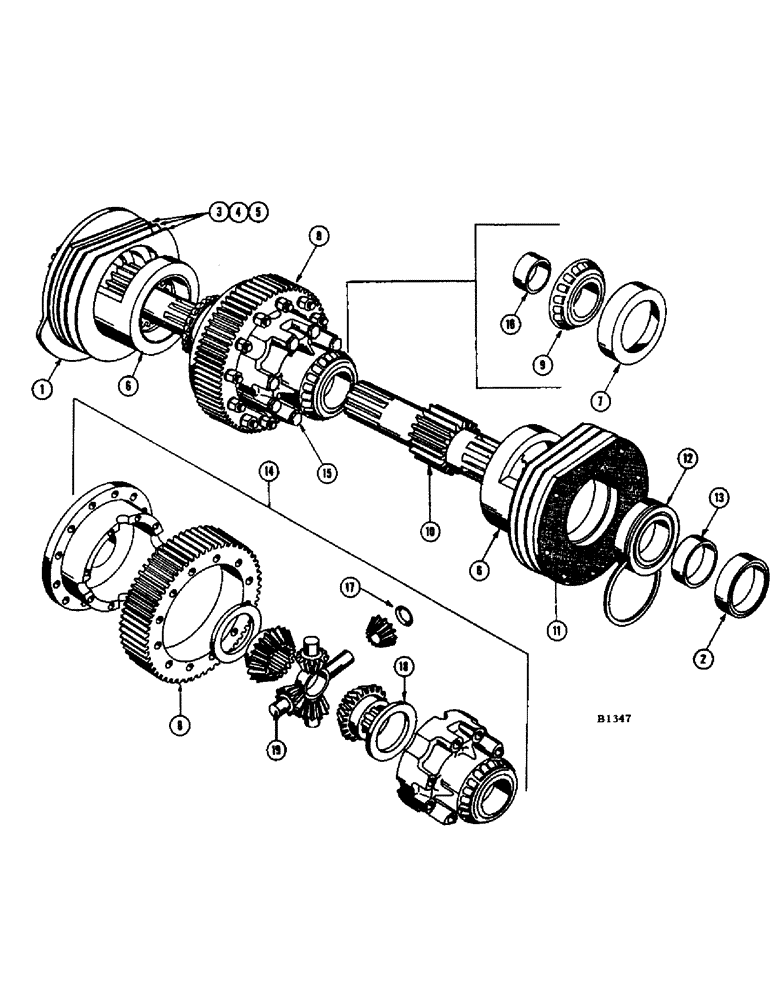 Схема запчастей Case IH 1060 - (274) - DIFFERENTIAL (21) - TRANSMISSION