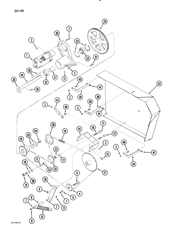 Схема запчастей Case IH 1620 - (9A-48) - FEEDER REVERSER, WITH ROCK TRAP (13) - FEEDER