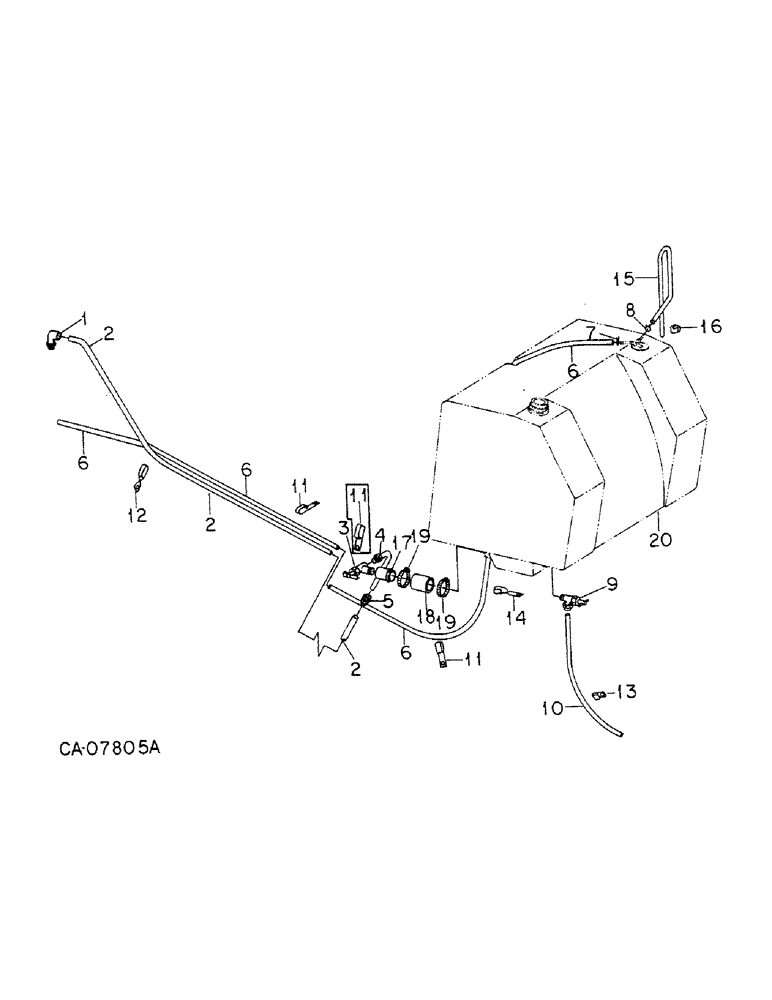 Схема запчастей Case IH 5288 - (12-03) - POWER, FUEL PIPES AND CONNECTIONS, TRACTORS WITHOUT AUXILIARY FUEL TANK Power