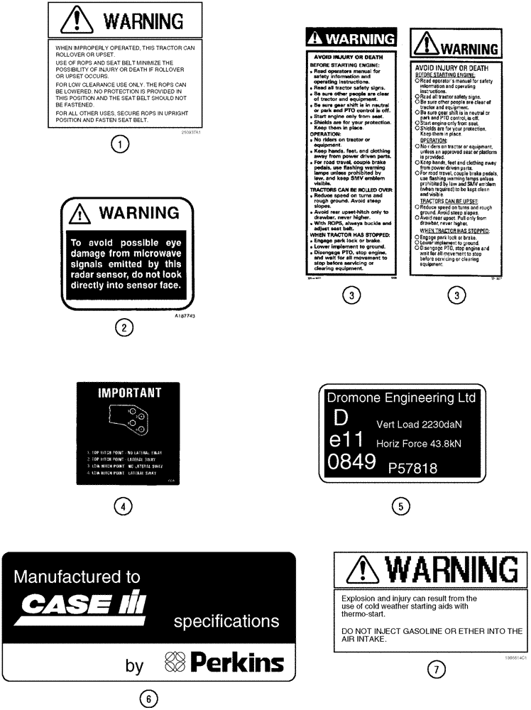 Схема запчастей Case IH CX50 - (09-79) - DECALS (09) - CHASSIS/ATTACHMENTS