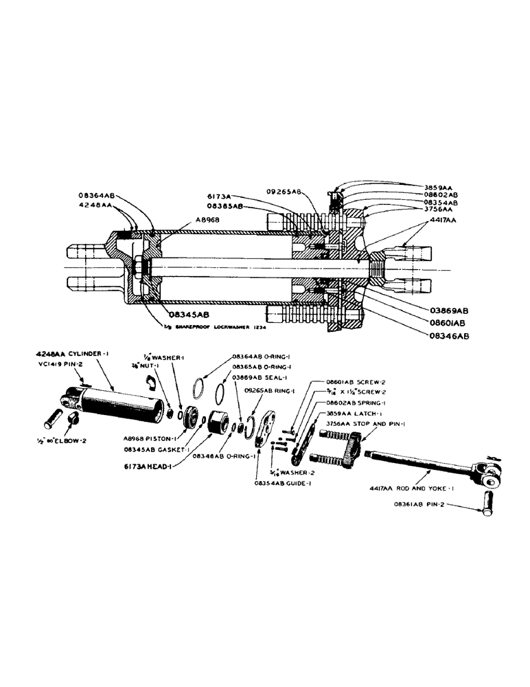 Схема запчастей Case IH 900 - (131) - HYDRAULIC CONTROL UNIT, PORTABLE CYLINDER, 4 INCH X 8 INCH (08) - HYDRAULICS