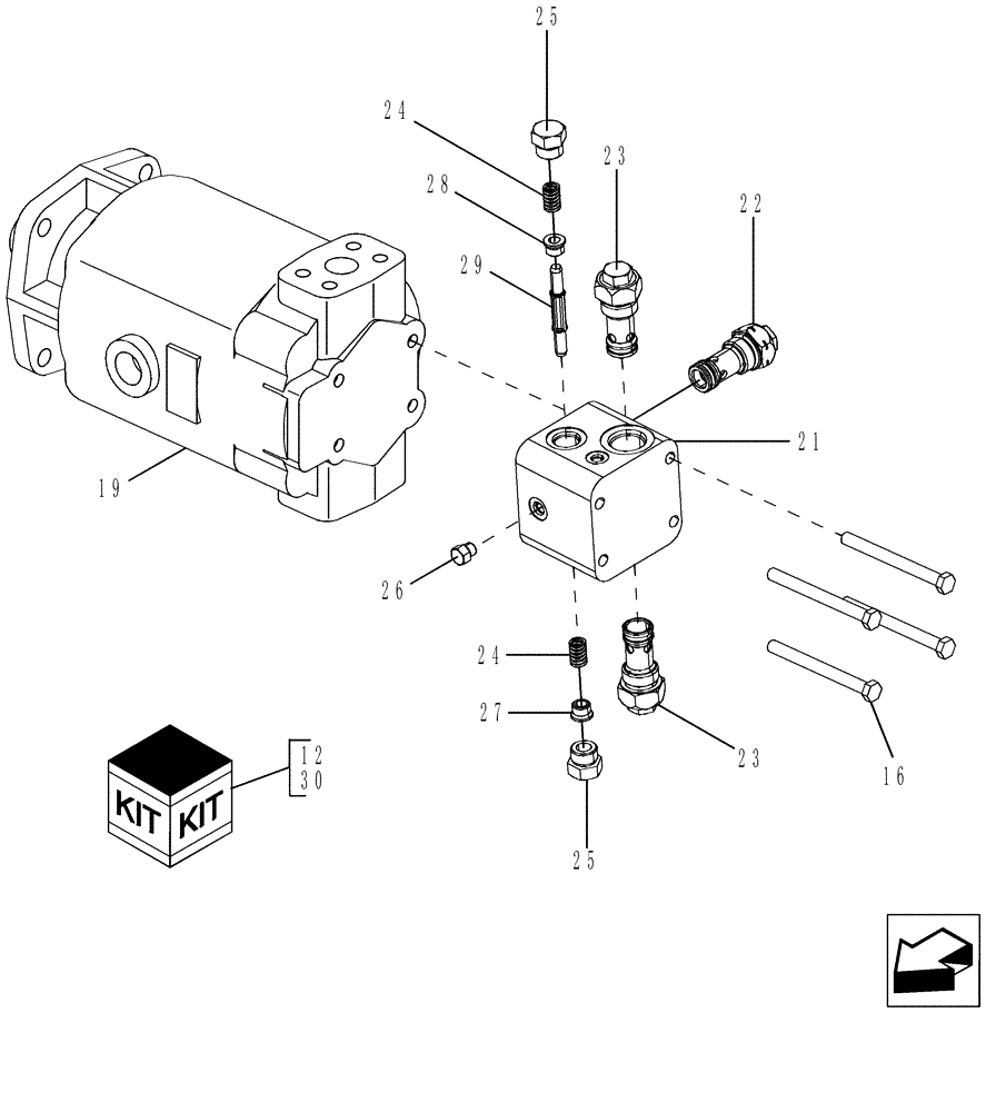 Схема запчастей Case IH 5130 - (29.212.22) - MOTOR ASSEMBLY, FIXED HYDROSTATIC, SINGLE SPEED, 105 - 89 CC/REV (29) - HYDROSTATIC DRIVE