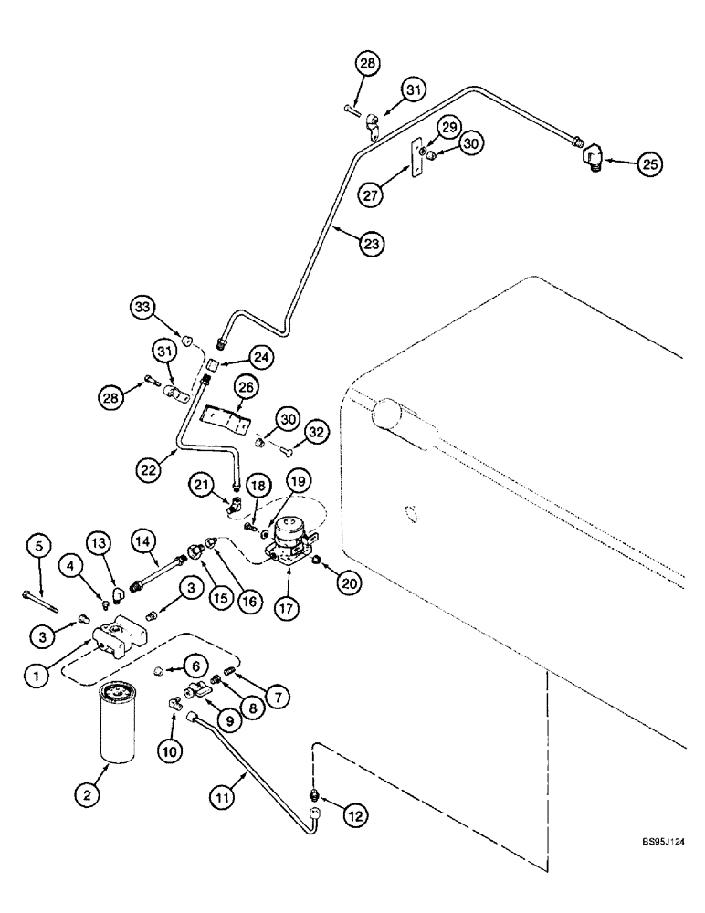 Схема запчастей Case IH 2144 - (3-11A) - FUEL SUPPLY LINES SYSTEM, COMBINE P.I.N. JJC0173150 AND AFTER (02) - FUEL SYSTEM