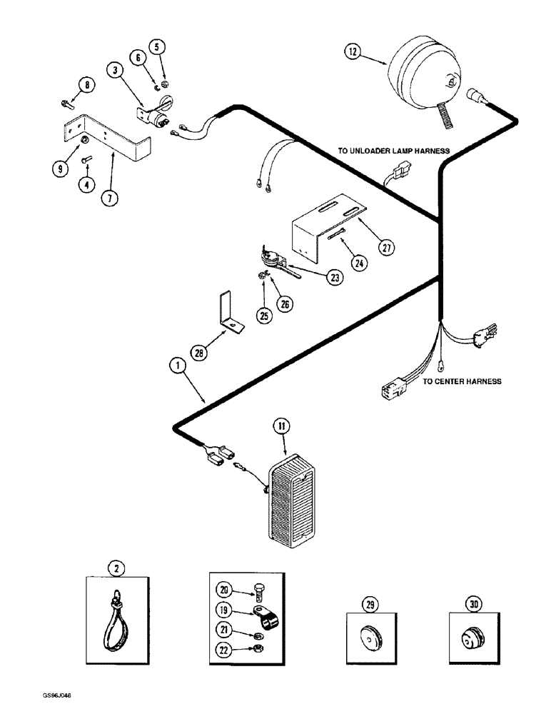 Схема запчастей Case IH 1660 - (4-20) - GRAIN TANK HARNESS (06) - ELECTRICAL