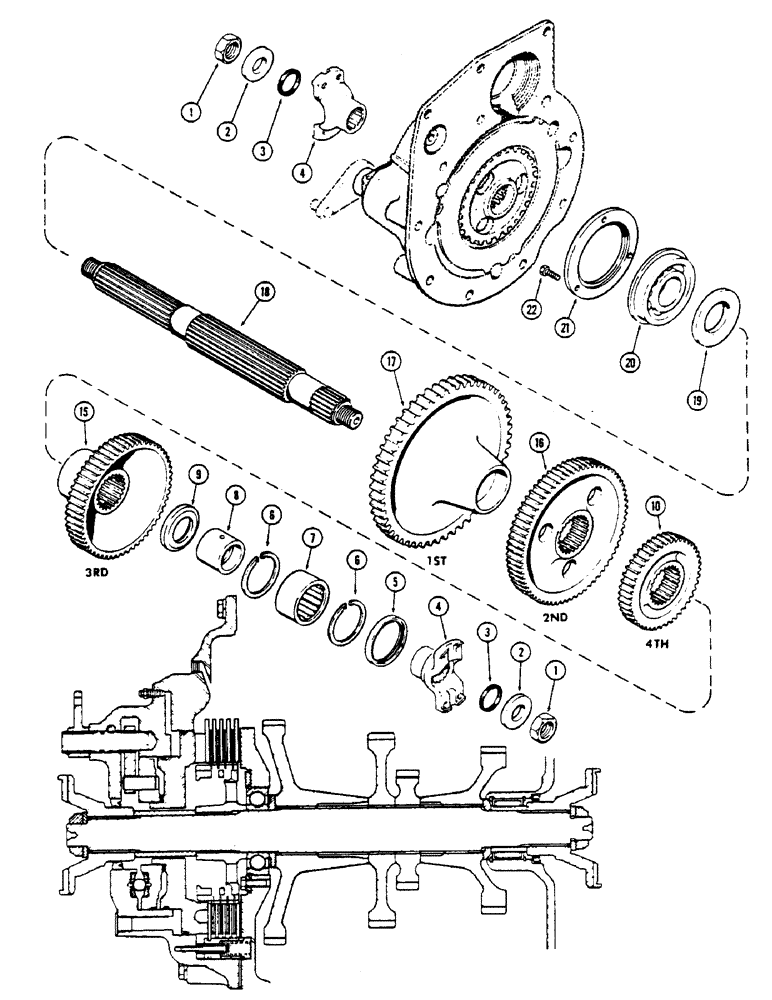 Схема запчастей Case IH 2670 - (226) - OUTPUT SHAFT (06) - POWER TRAIN