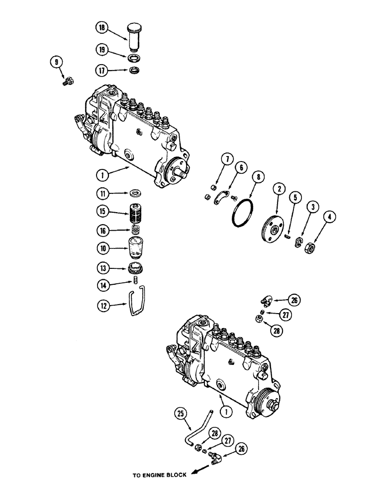 Схема запчастей Case IH 2594 - (3-04) - FUEL INJECTION PUMP, 504BDT DIESEL ENGINE (03) - FUEL SYSTEM