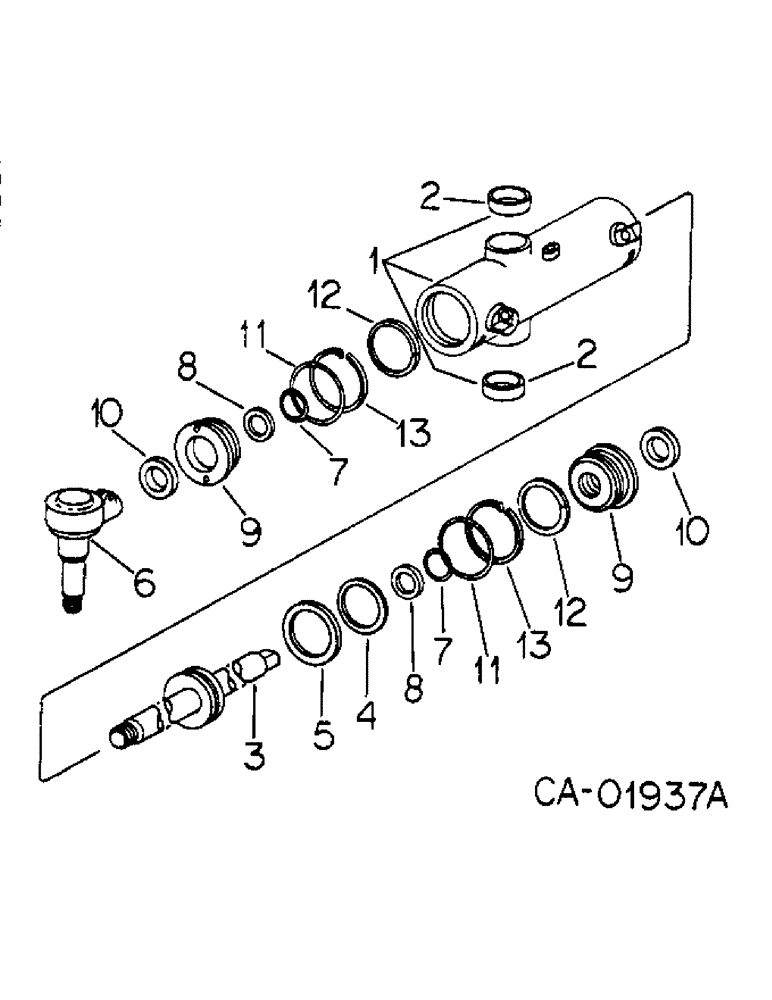 Схема запчастей Case IH HYDRO 186 - (10-16) - HYDRAULIC, POWER STEERING CYLINDER (07) - HYDRAULICS