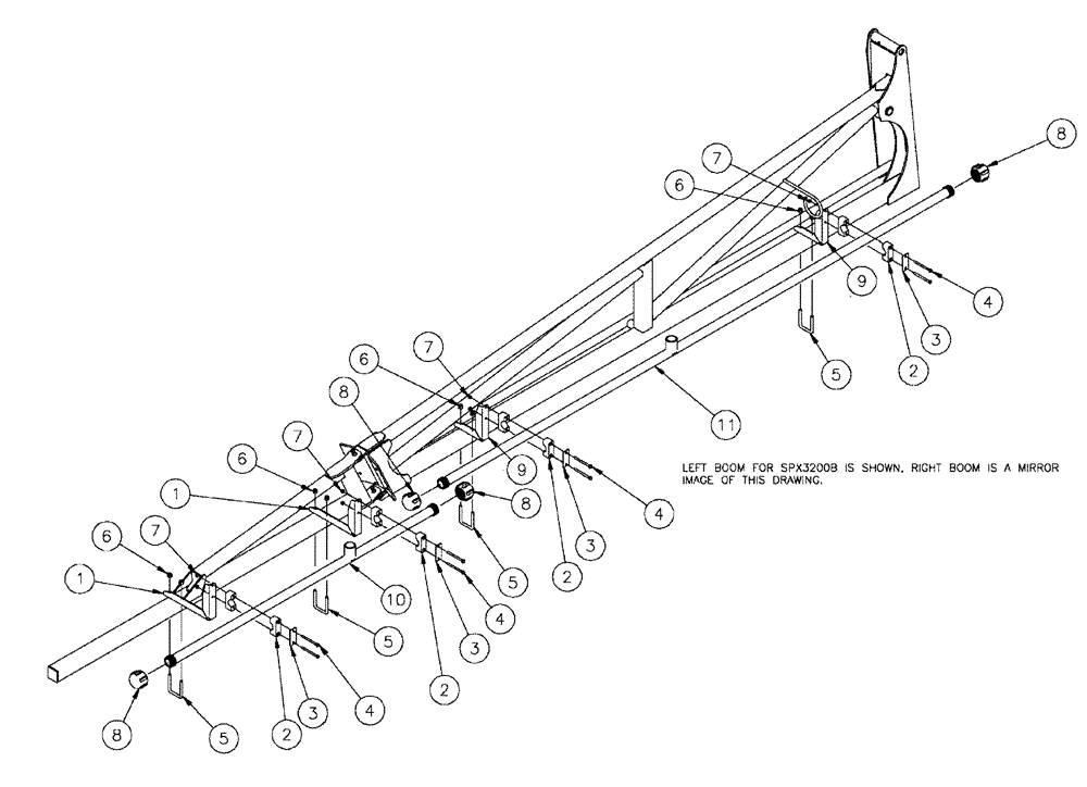 Схема запчастей Case IH SPX3200 - (09-029) - NOZZLE SPACING GRP, 5 SEC 90, 10" Liquid Plumbing