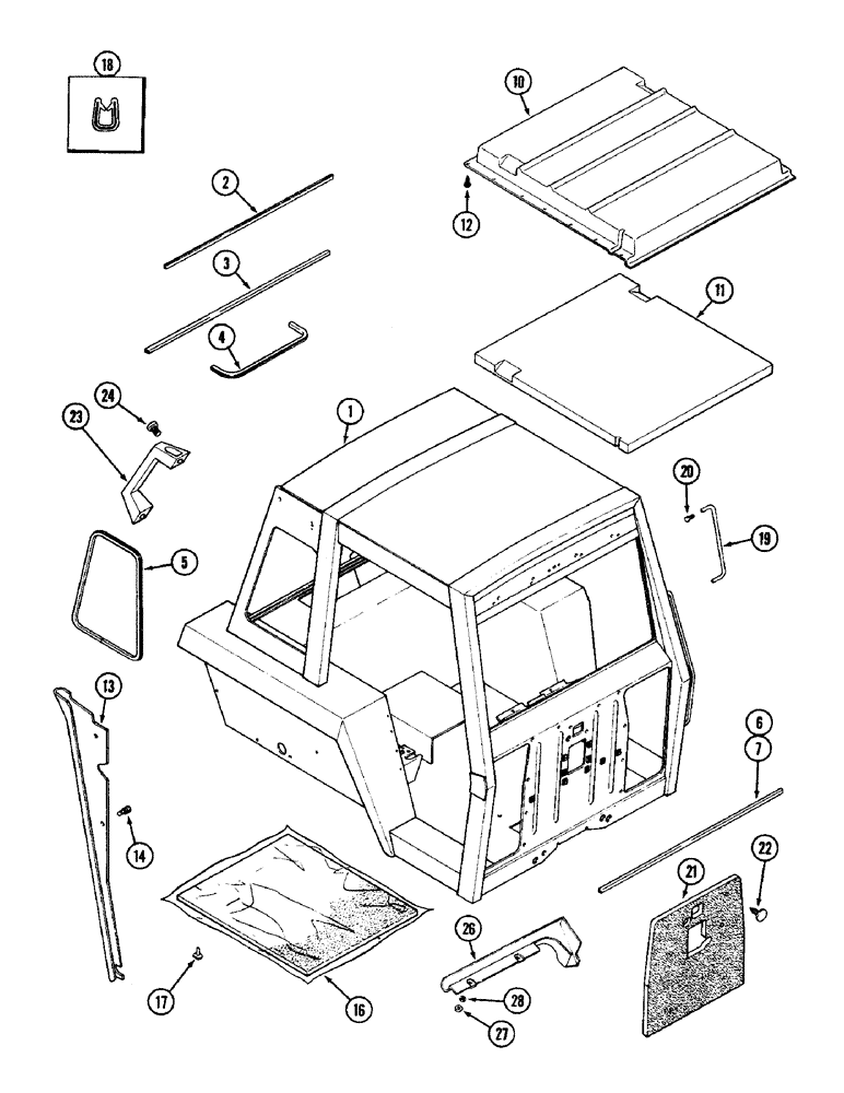 Схема запчастей Case IH 3294 - (9-436) - 4 POST PROTECTIVE FRAME (09) - CHASSIS/ATTACHMENTS