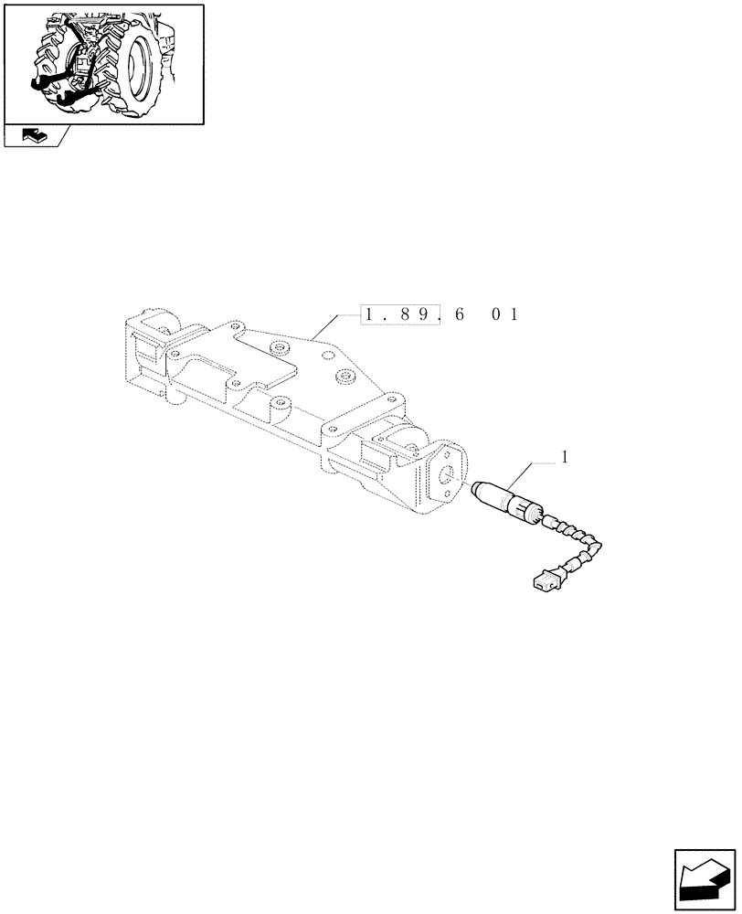 Схема запчастей Case IH PUMA 140 - (1.75.0[15]) - TOOLING CONNECTION UNIT - DRAFT SENSOR PIN (06) - ELECTRICAL SYSTEMS