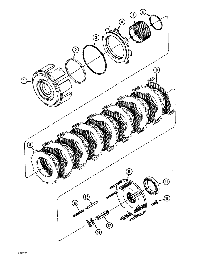 Схема запчастей Case IH 9270 - (6-056) - SYNCHROMESH TRANSMISSION ASSEMBLY MASTER CLUTCH (06) - POWER TRAIN