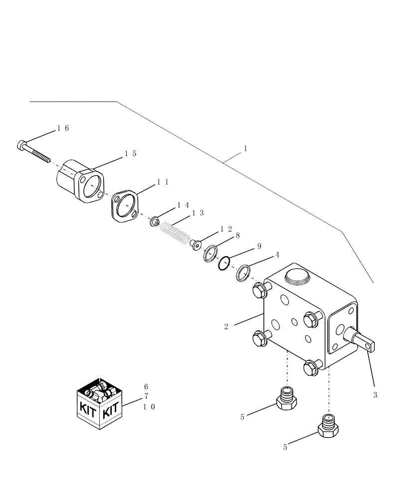 Схема запчастей Case IH D40 - (07.08.01) - REAR REMOTE CONTROL VALVE (07) - HYDRAULIC SYSTEM