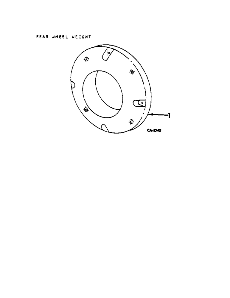 Схема запчастей Case IH 2400 - (02-2[A]) - REAR WHEEL WEIGHT Accessories & Attachments / Miscellaneous