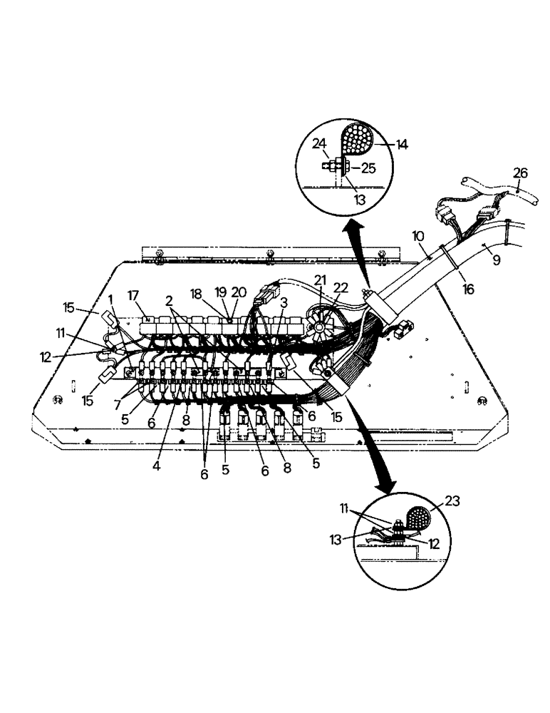 Схема запчастей Case IH KR-1225 - (02-14) - CAB OVERHEAD WIRING (06) - ELECTRICAL