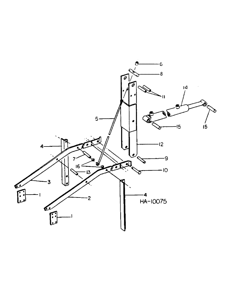 Схема запчастей Case IH 5500 - (F-14) - WING LIFT UNIT, WING TYPE 