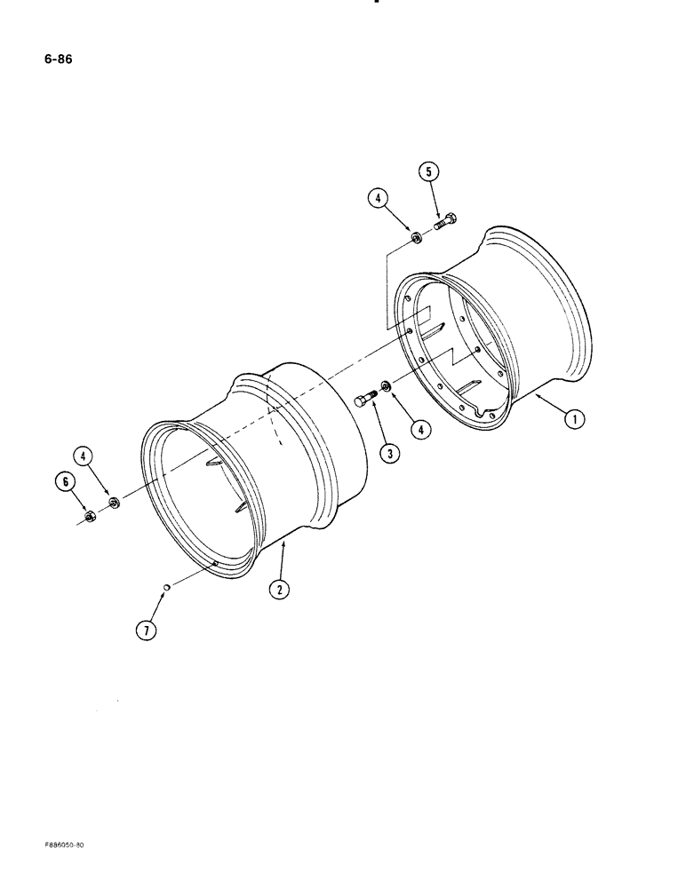 Схема запчастей Case IH STEIGER - (6-86) - WHEELS, HUB BOLTED DUALS (06) - POWER TRAIN