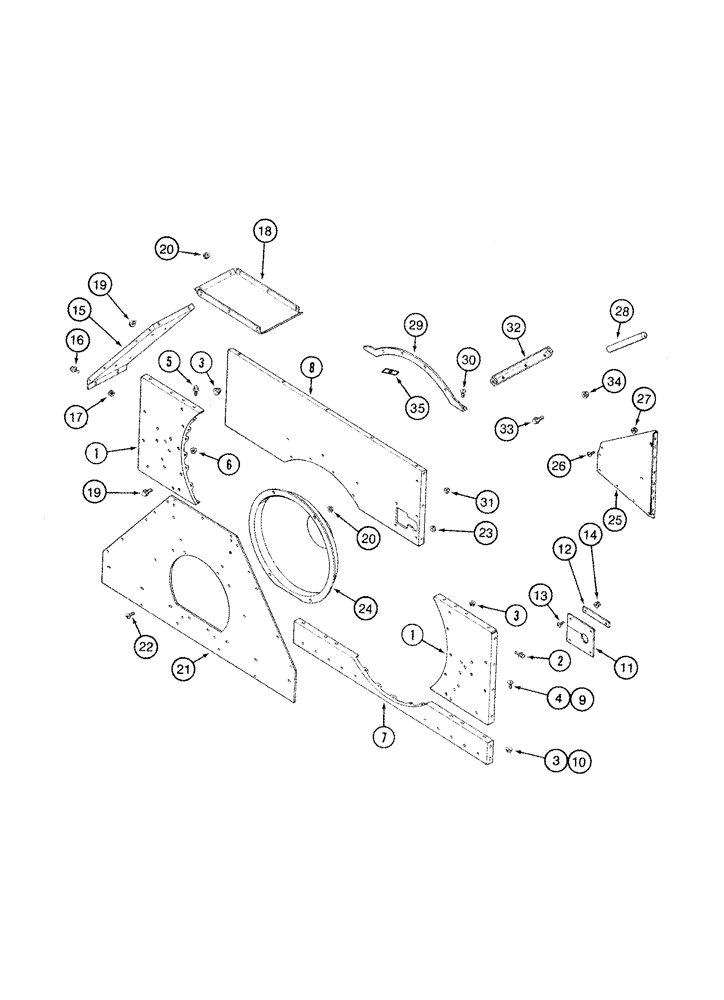 Схема запчастей Case IH 2344 - (09B-09) - CAGE - REAR (14) - ROTOR, CONCANVES & SIEVE