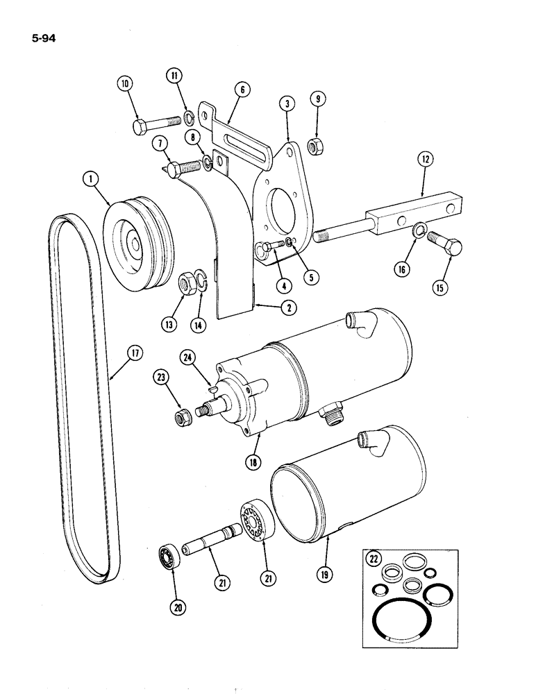 Схема запчастей Case IH 1194 - (5-094) - PUMP, POWER STEERING (05) - STEERING