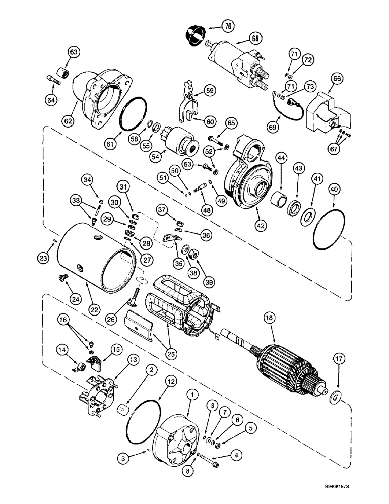 Схема запчастей Case IH 2188 - (4-60) - STARTER ASSEMBLY (06) - ELECTRICAL