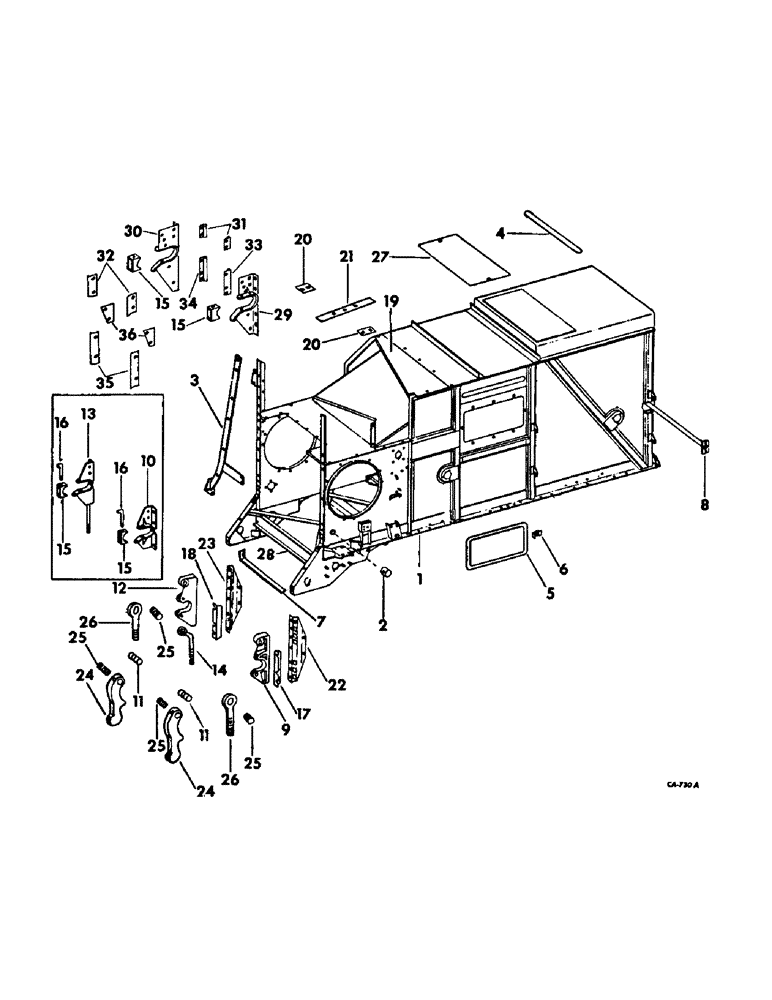 Схема запчастей Case IH 715 - (20-02) - SEPARATOR, SEPARATOR AND RELATED PARTS Separation