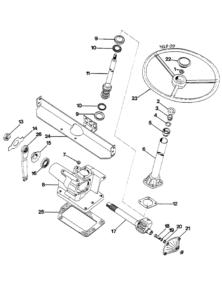 Схема запчастей Case IH 433 - (05-06) - STEERING 433/533/633 (XXX-)/733 (04) - STEERING