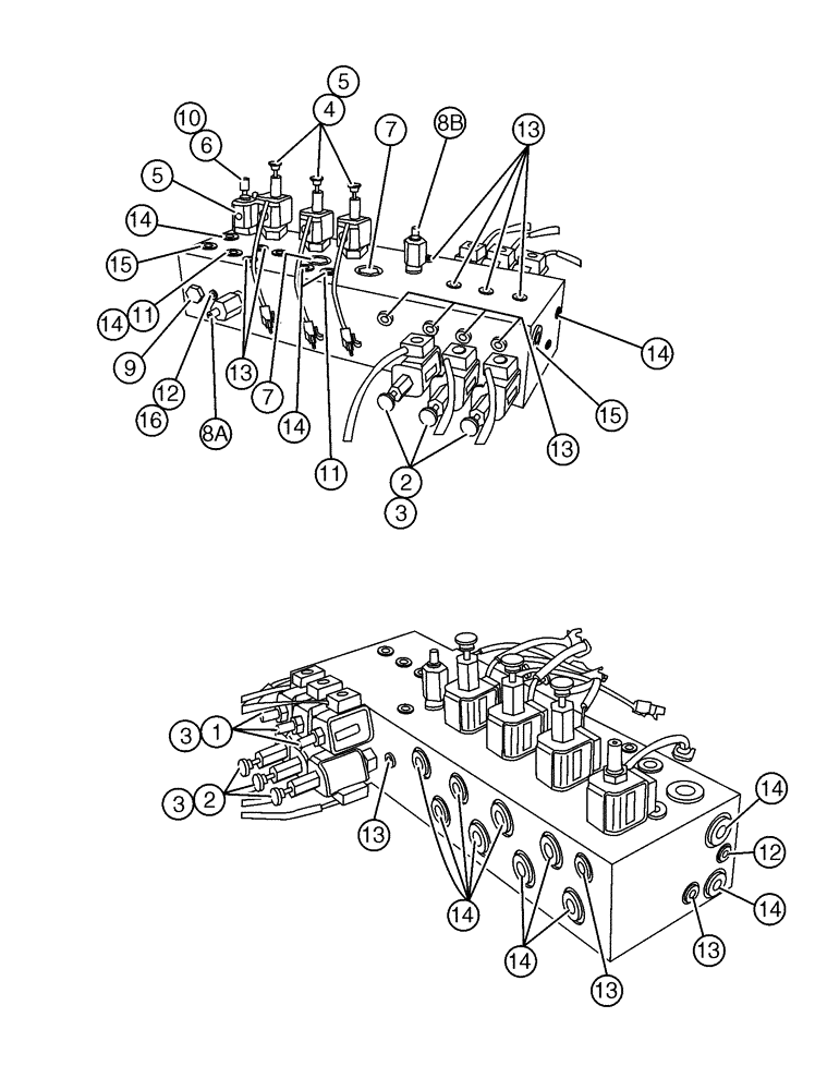 Схема запчастей Case IH 438 - (05-006) - VALVE BLOCK TRIPLE BIN Bin Group