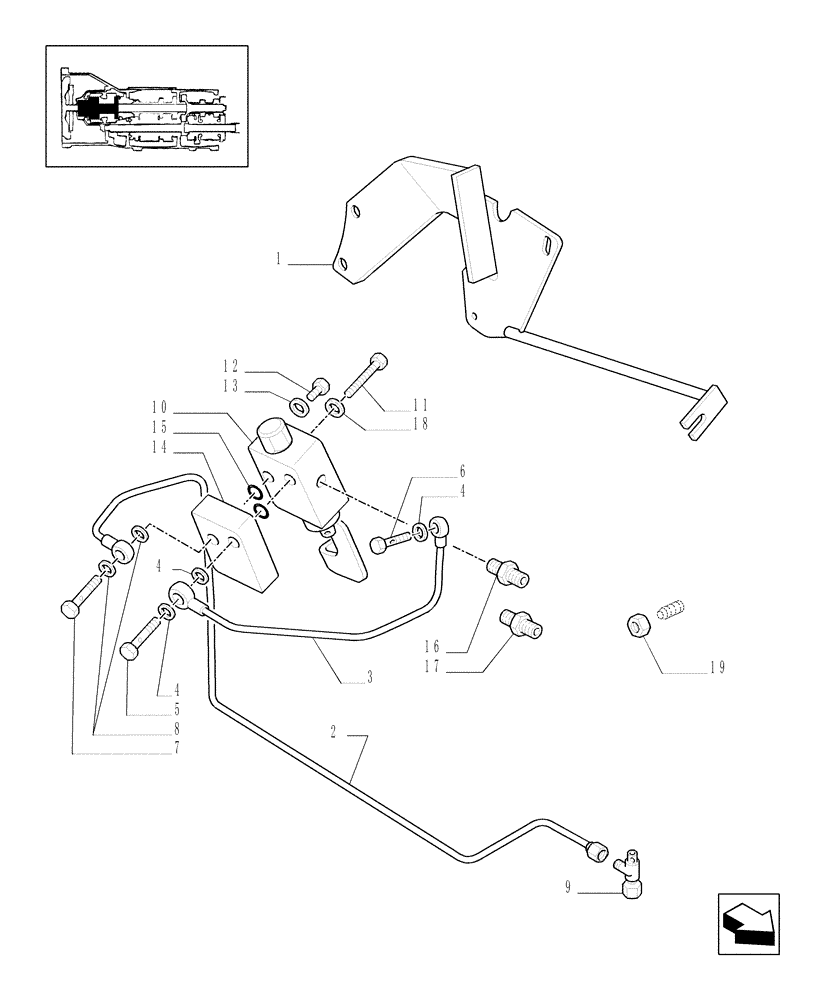 Схема запчастей Case IH JX1070C - (1.80.5[04]) - (VAR.838-839) FRONT PTO LIFT - VALVE (07) - HYDRAULIC SYSTEM