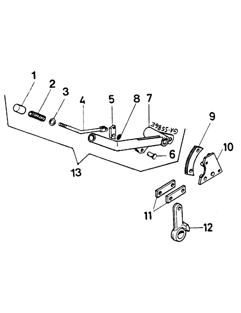 Схема запчастей Case IH 433 - (04-12) - PARKING BRAKE (5.1) - BRAKES