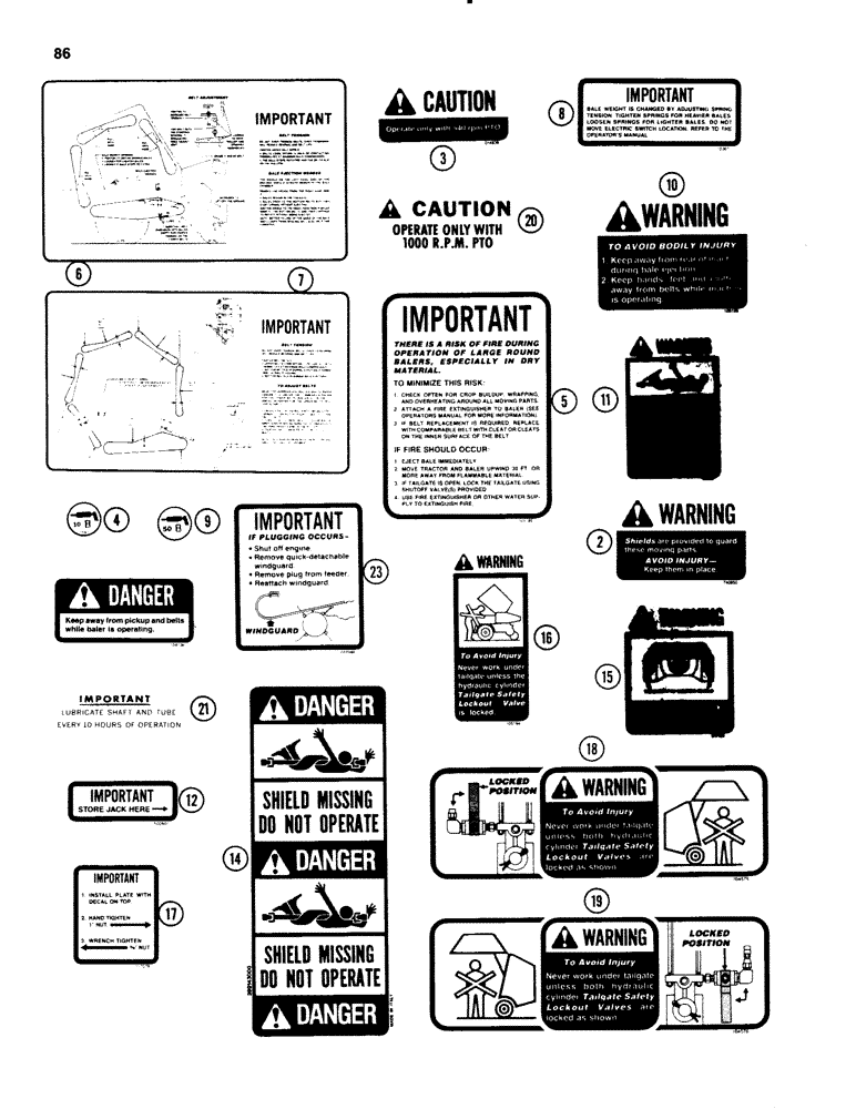 Схема запчастей Case IH 3650 - (86) - DECALS 