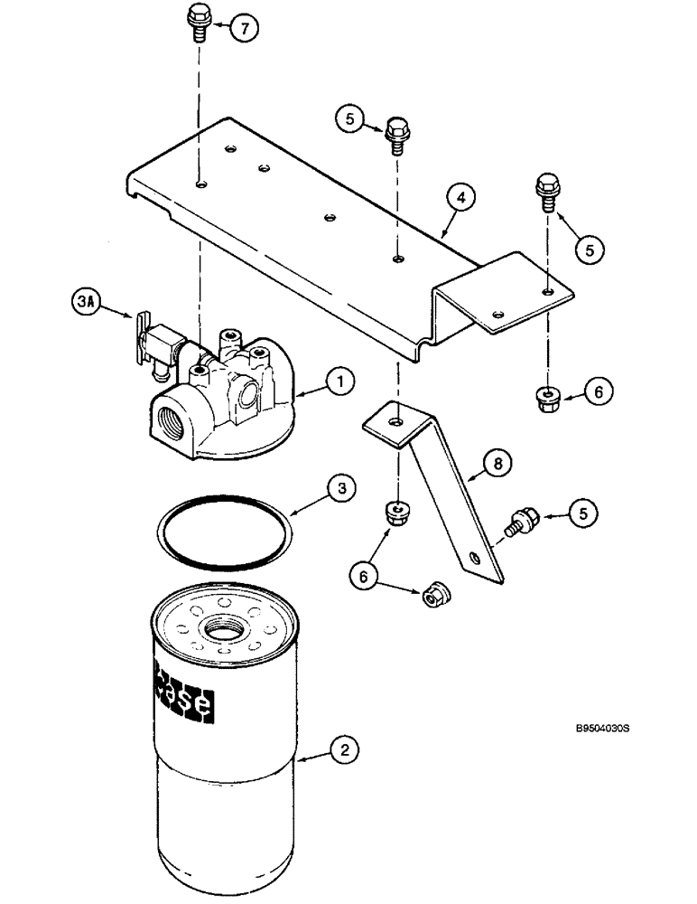 Схема запчастей Case IH 2166 - (8-08) - HYDROSTATIC PUMP SUCTION FILTER (07) - HYDRAULICS