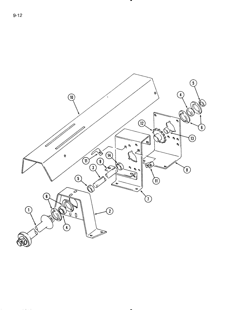 Схема запчастей Case IH 595 - (9-12) - MAIN DRIVE SHAFT FRONT, 1000 RPM (09) - CHASSIS/ATTACHMENTS