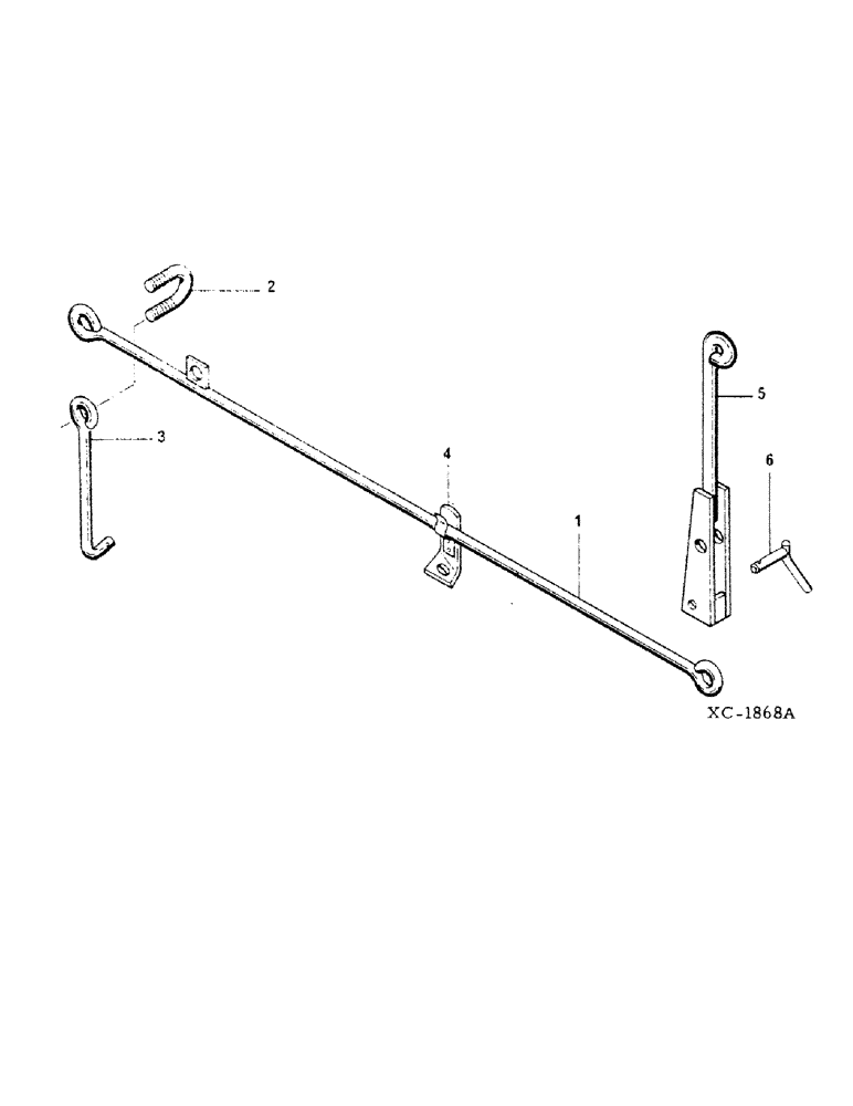 Схема запчастей Case IH 3106 - (A-04) - STAY ROD, 3106 MOWERS 