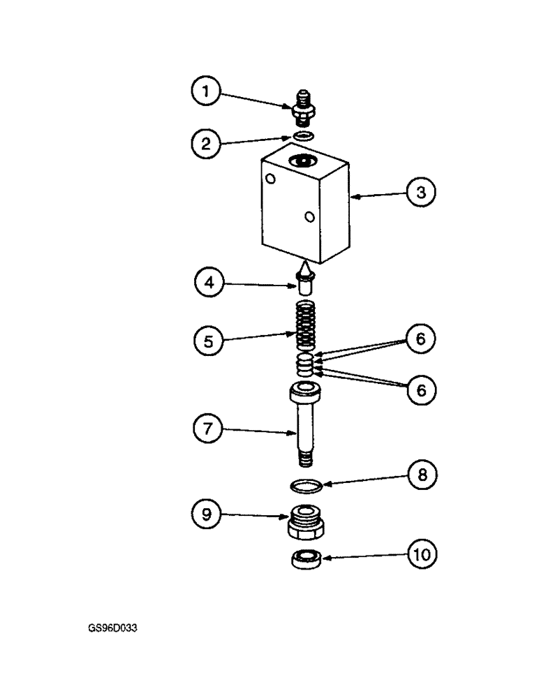 Схема запчастей Case IH 1400 - (6-06) - FOOT-N-INCH VALVE (03) - POWER TRAIN