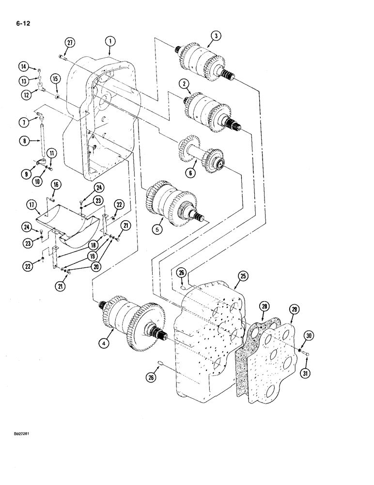 Схема запчастей Case IH 9210 - (6-012) - TRANSMISSION ASSEMBLY (CONTD) (06) - POWER TRAIN