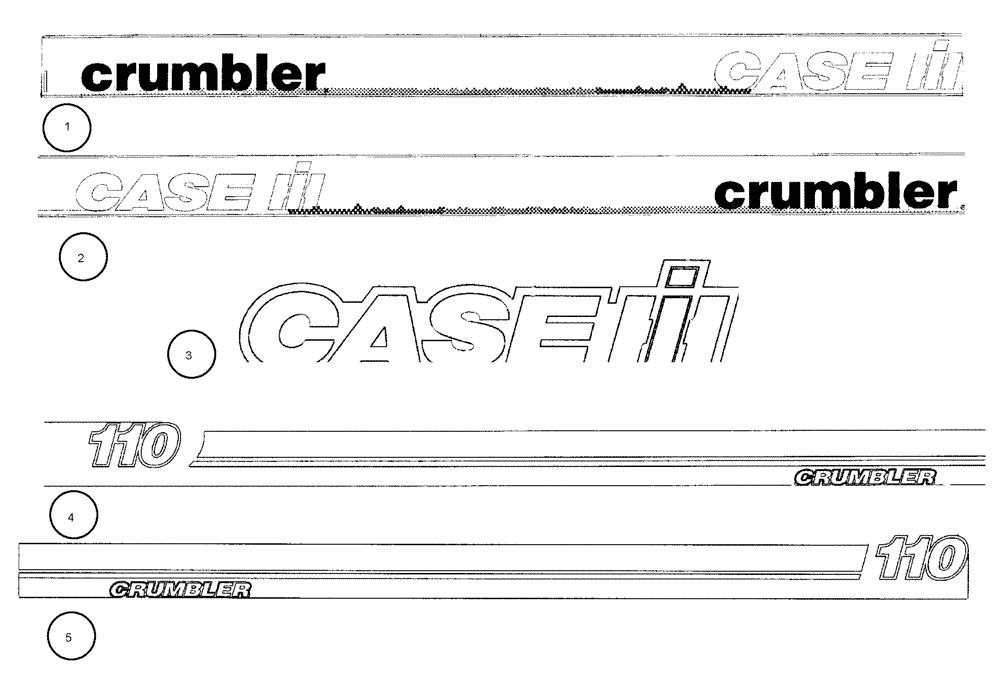 Схема запчастей Case IH CRUMBLER - (90.108.02.01) - DECALS (09) - CHASSIS/ATTACHMENTS