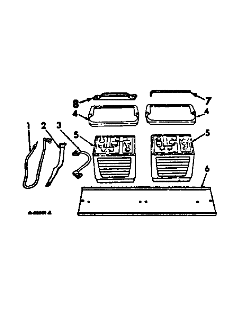 Схема запчастей Case IH 420 - (322) - ELECTRICAL SYSTEM, BATTERY AND BATTERY SHELF, 12 VOLT SYSTEM (55) - ELECTRICAL SYSTEMS