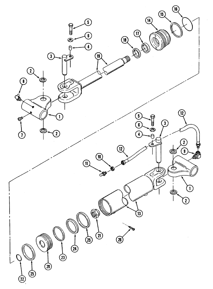 Схема запчастей Case IH STX440 - (05-02) - CYLINDER ASSY ARTICULATION (05) - STEERING