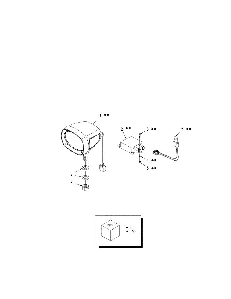 Схема запчастей Case IH STX450 - (04-12) - LAMPS - REAR FRAME, H.I.D. (04) - ELECTRICAL SYSTEMS