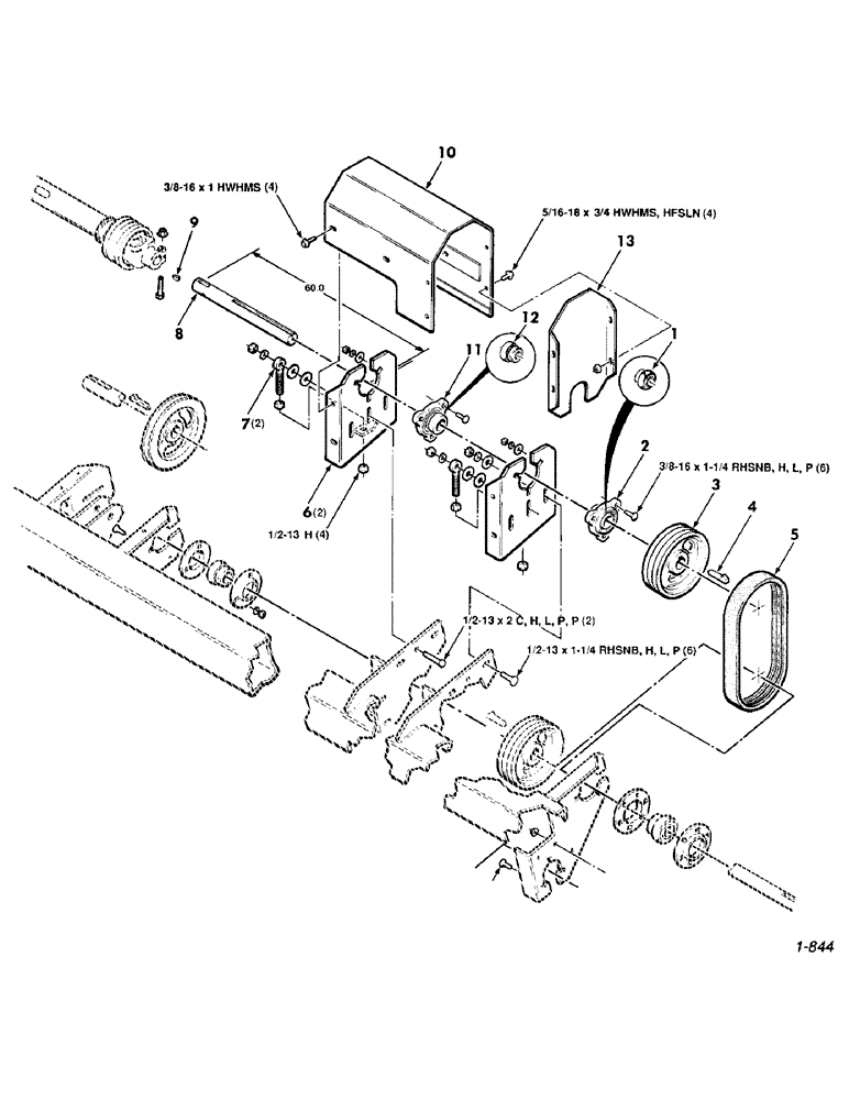 Схема запчастей Case IH 8830 - (32) - DRIVE ASSEMBLY, PRIMARY (58) - ATTACHMENTS/HEADERS